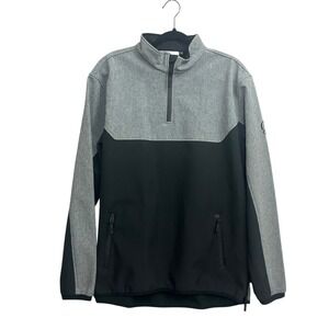 Goodwood England Pullover Mens XL Gray Black 1/4 Zip Softshell Jacket